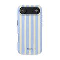 Pastel Blue & Cream Stripe Phone Case