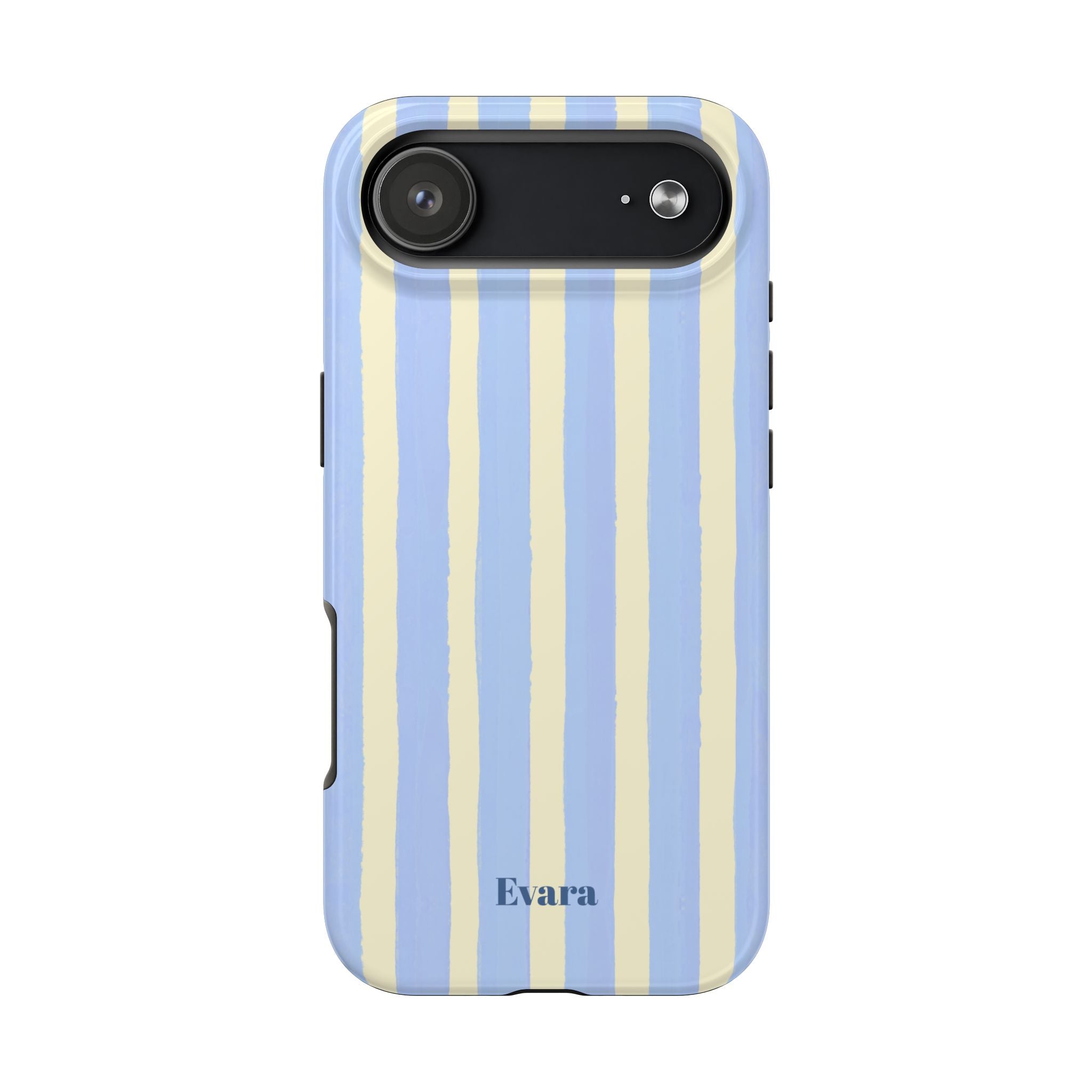 Pastel Blue & Cream Stripe Phone Case