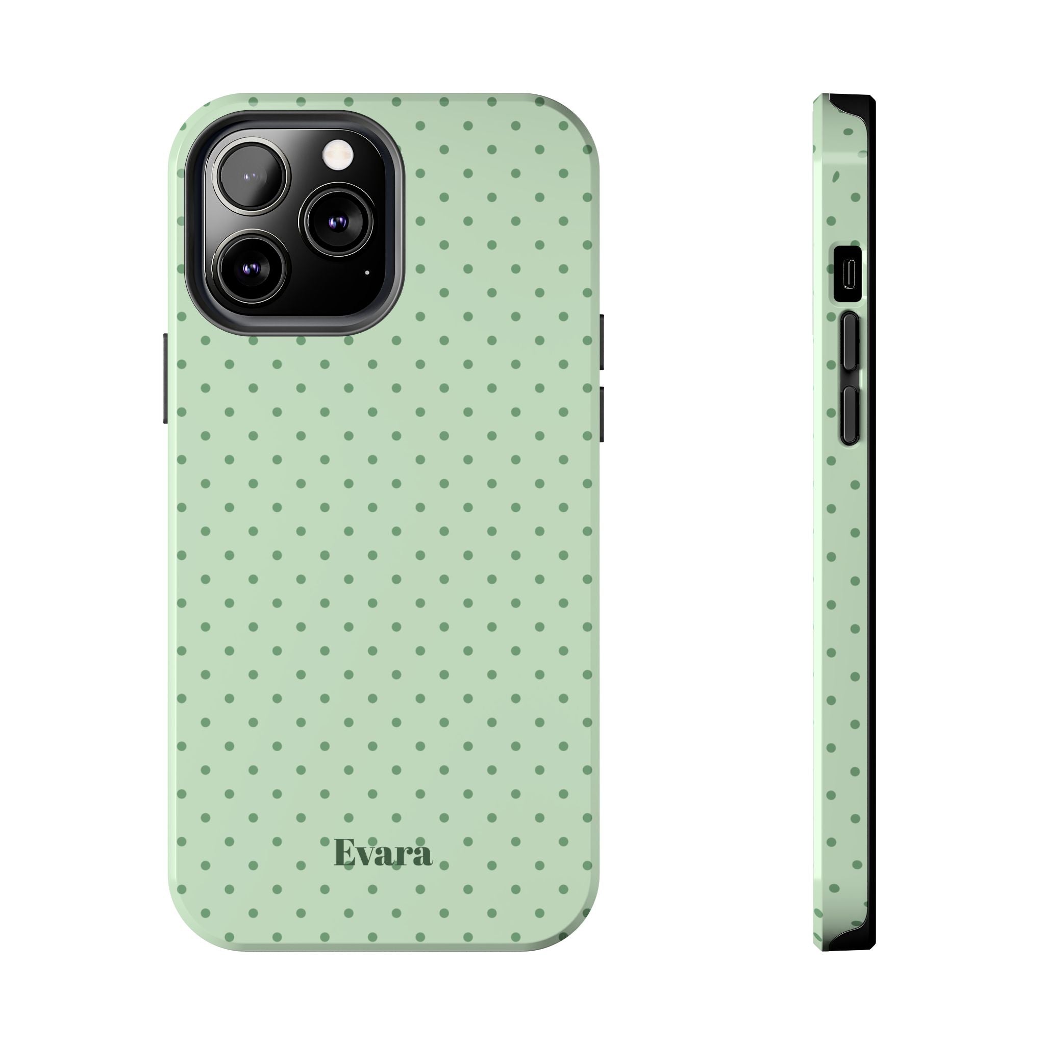 Mint Polka Dot Tough Phone Case — Protective Stylish Phone Cover