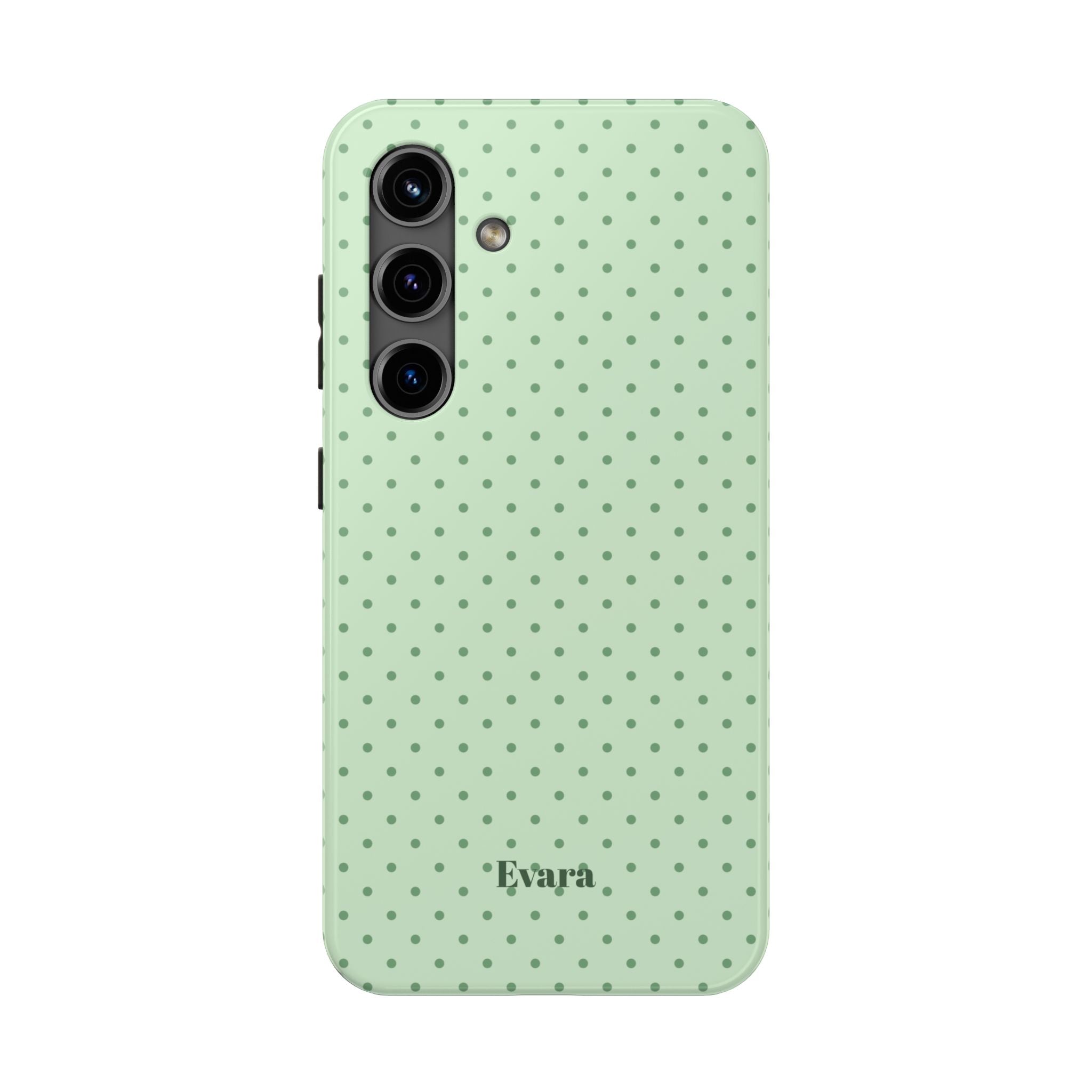 Mint Polka Dot Tough Phone Case — Protective Stylish Phone Cover