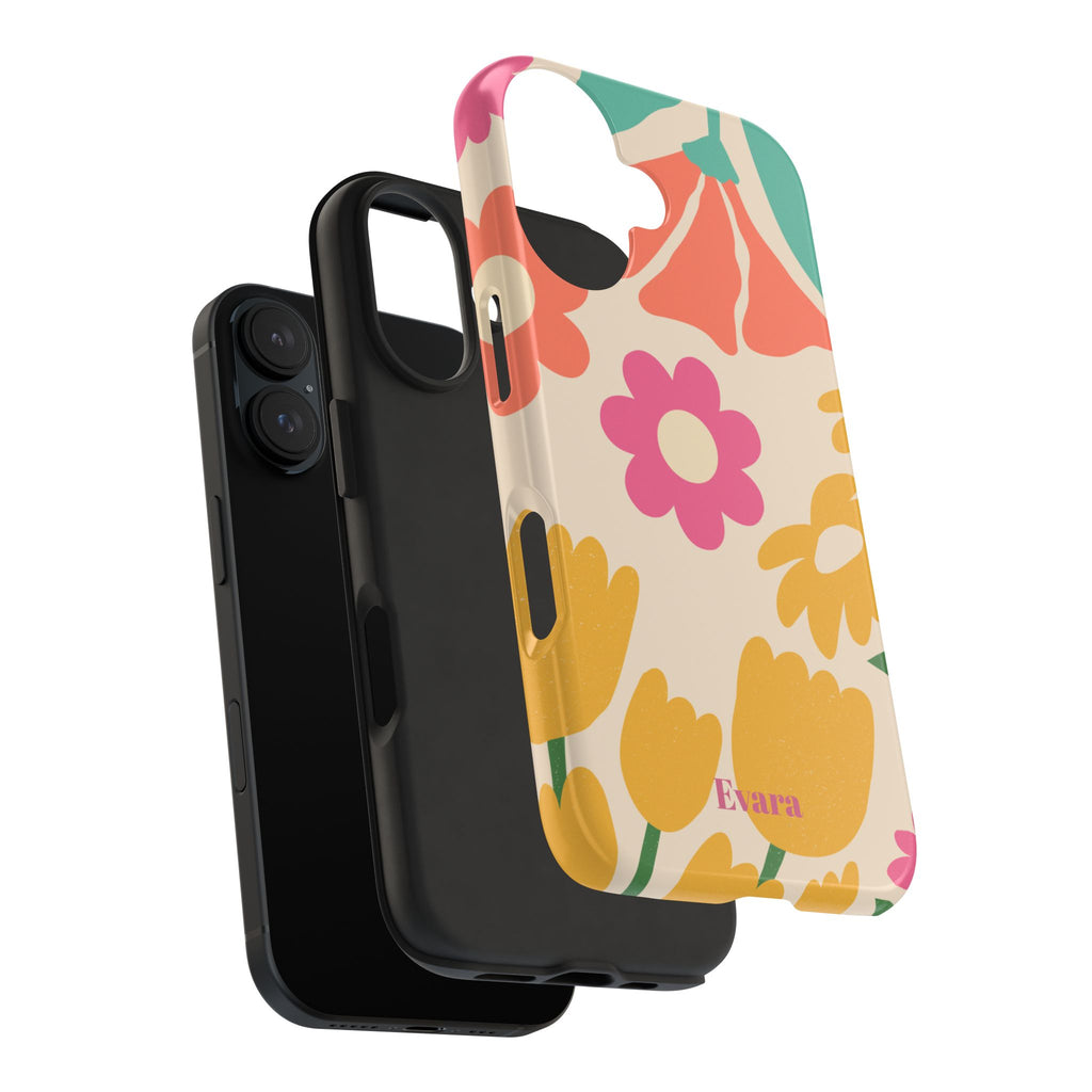 Yellow & Pink Vintage Flowers Phone Case