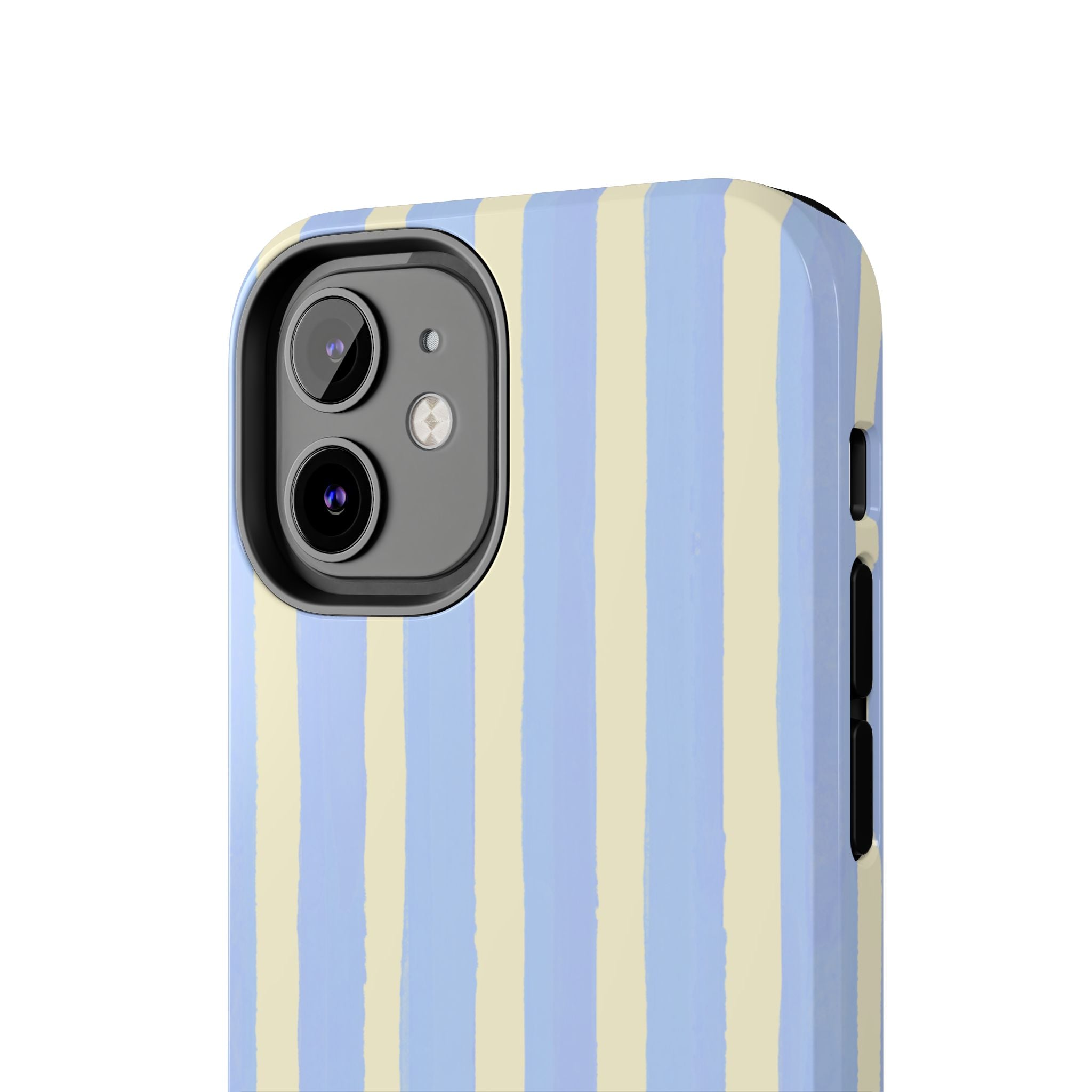 Pastel Blue & Cream Stripe Phone Case
