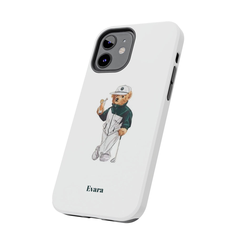 Tough Phone Case — Personalized Golf Bear Design