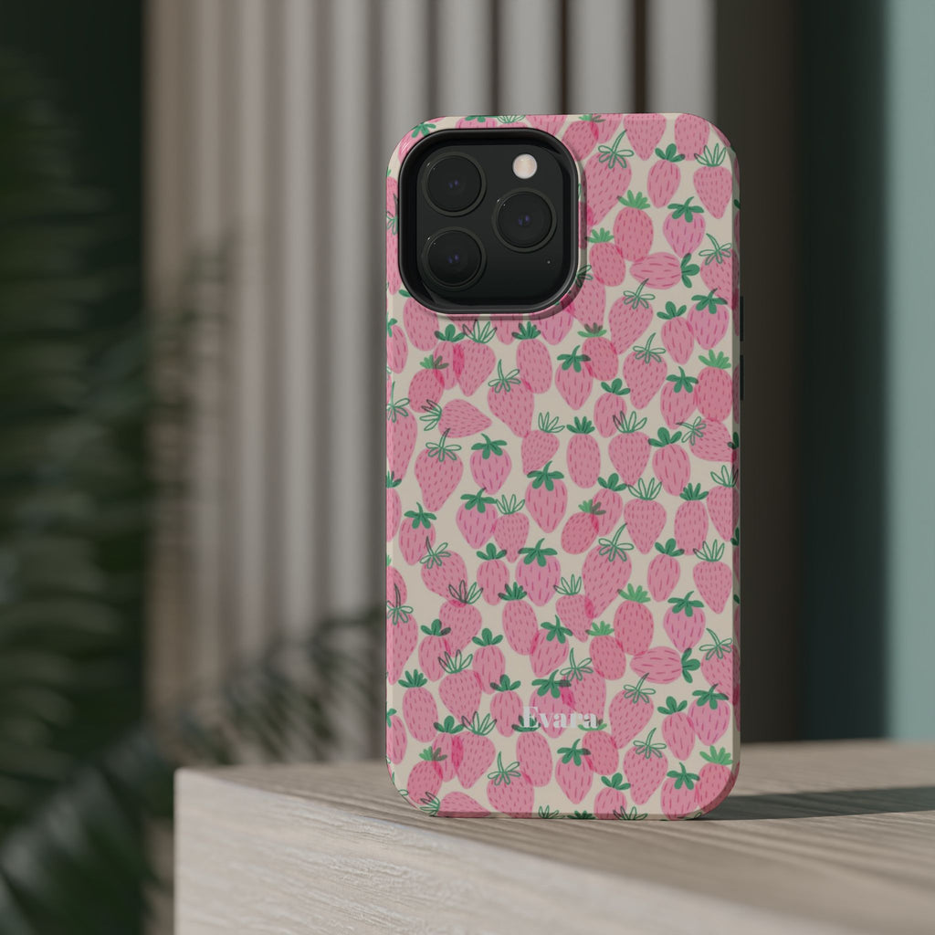 Pink Strawberry Phone Case- Magsafe