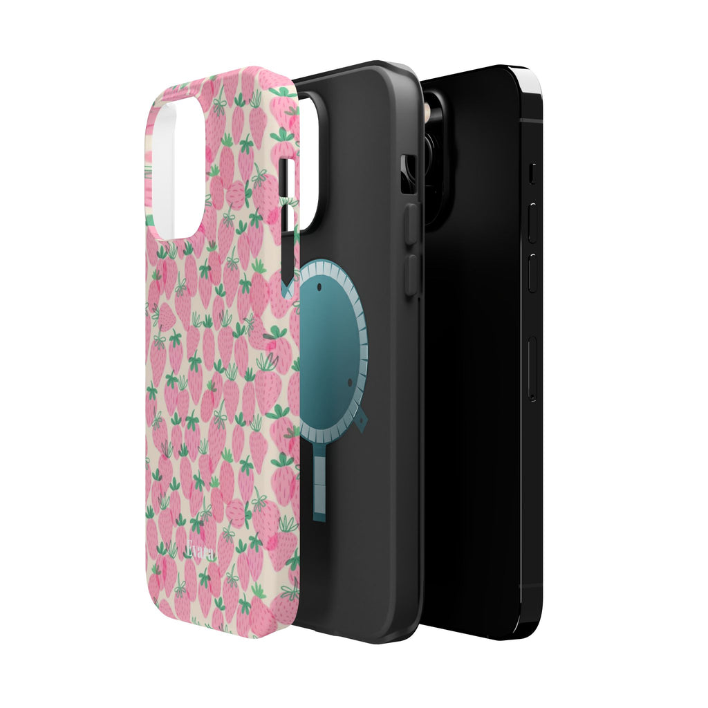 Pink Strawberry Phone Case- Magsafe