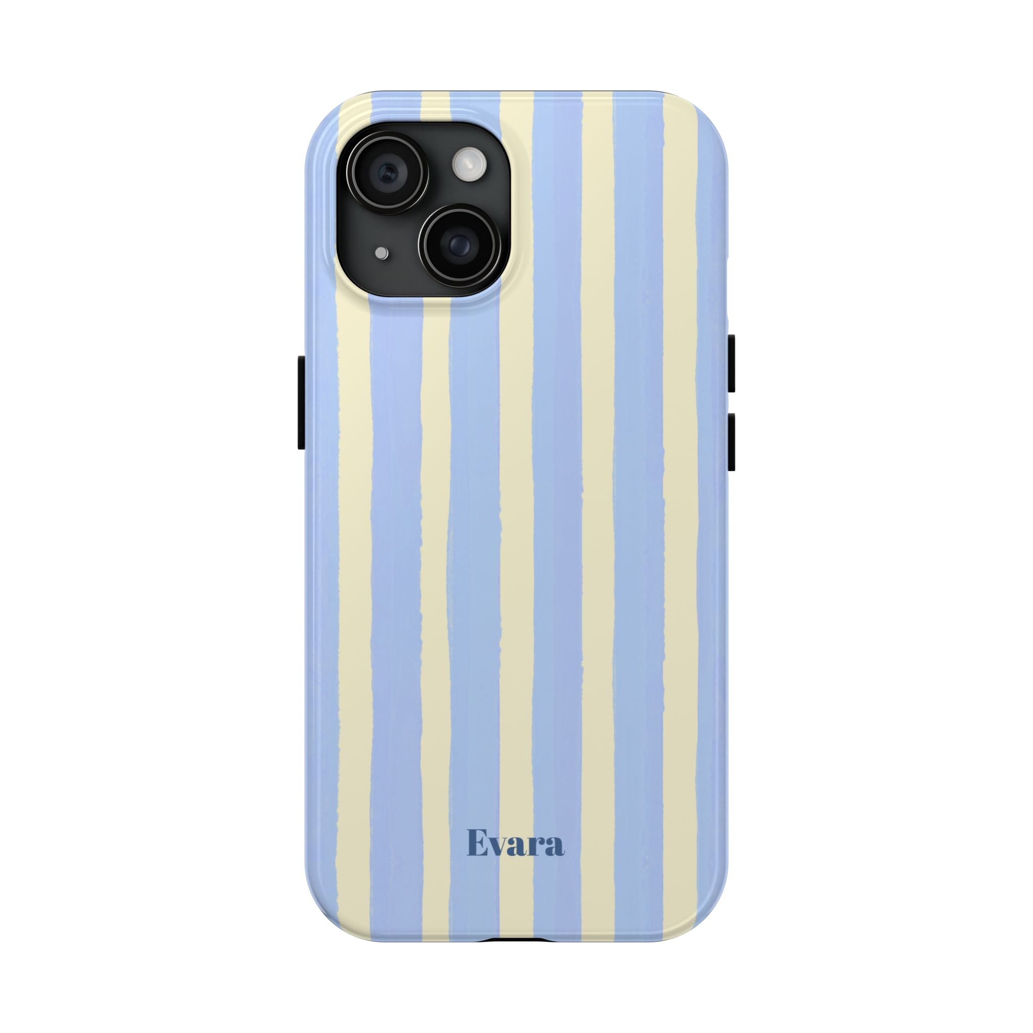 Pastel Blue & Cream Stripe Phone Case