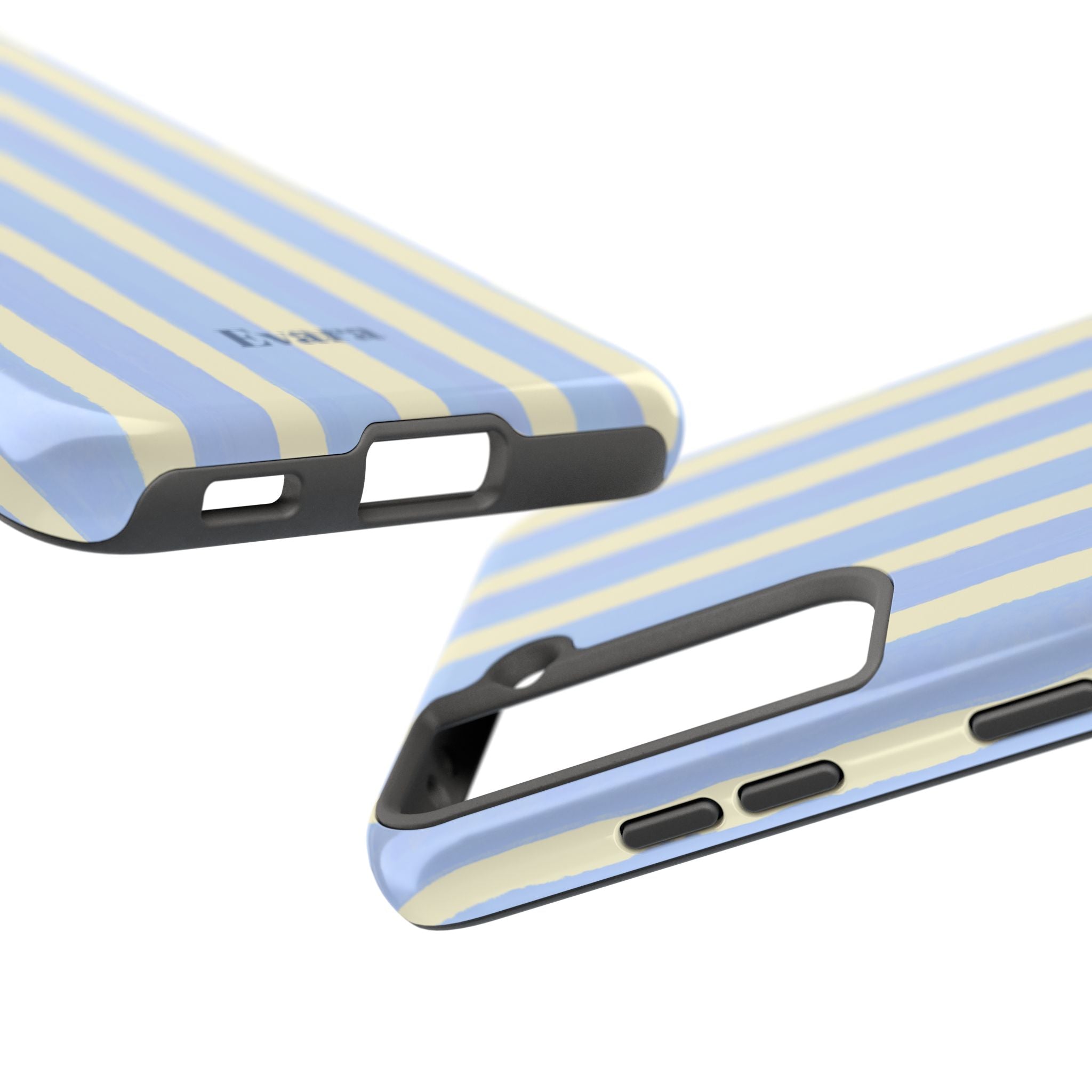 Pastel Blue & Cream Stripe Phone Case