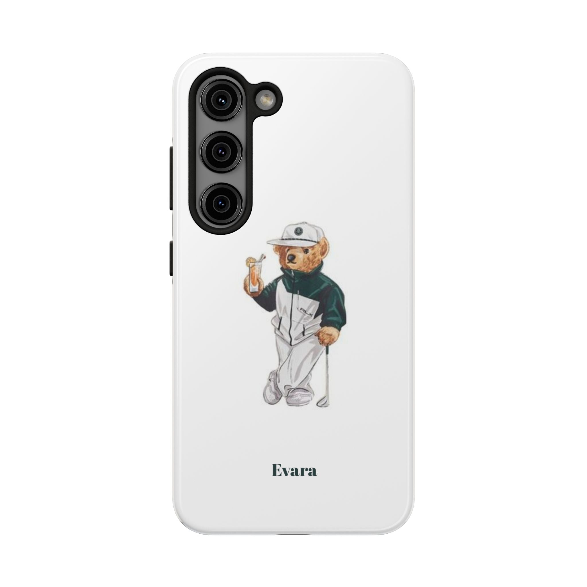 Tough Phone Case — Personalized Golf Bear Design