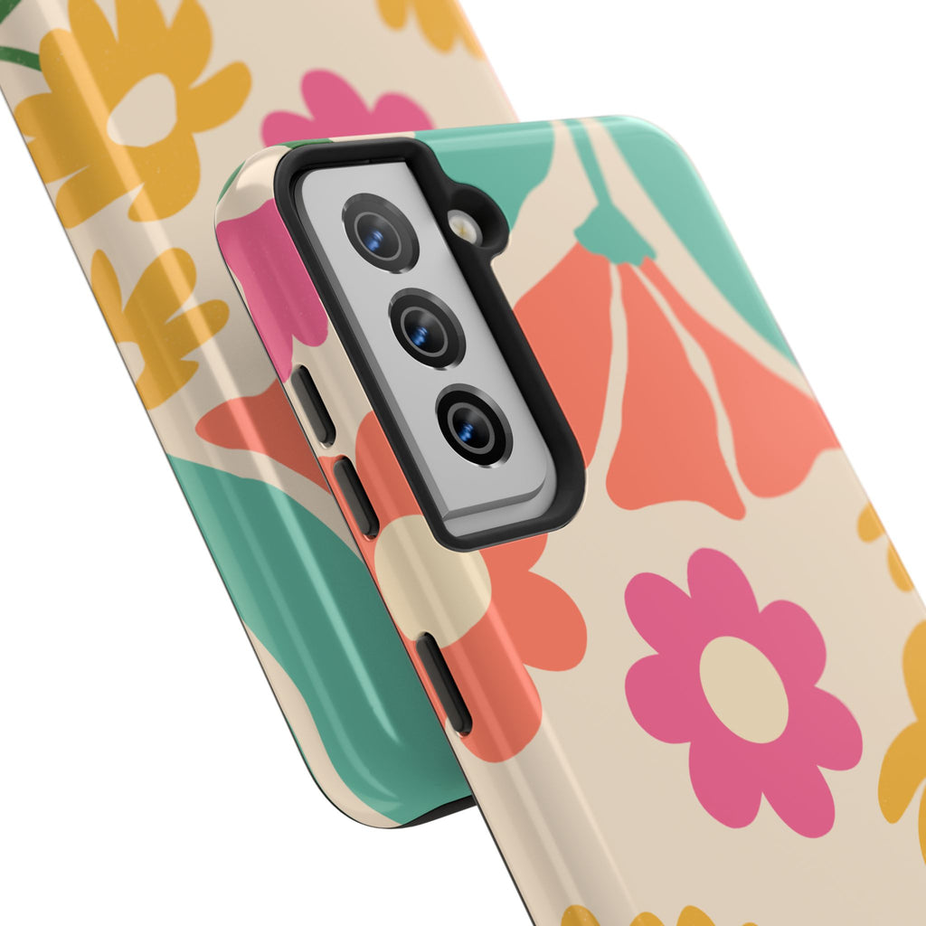 Yellow & Pink Vintage Flowers Phone Case