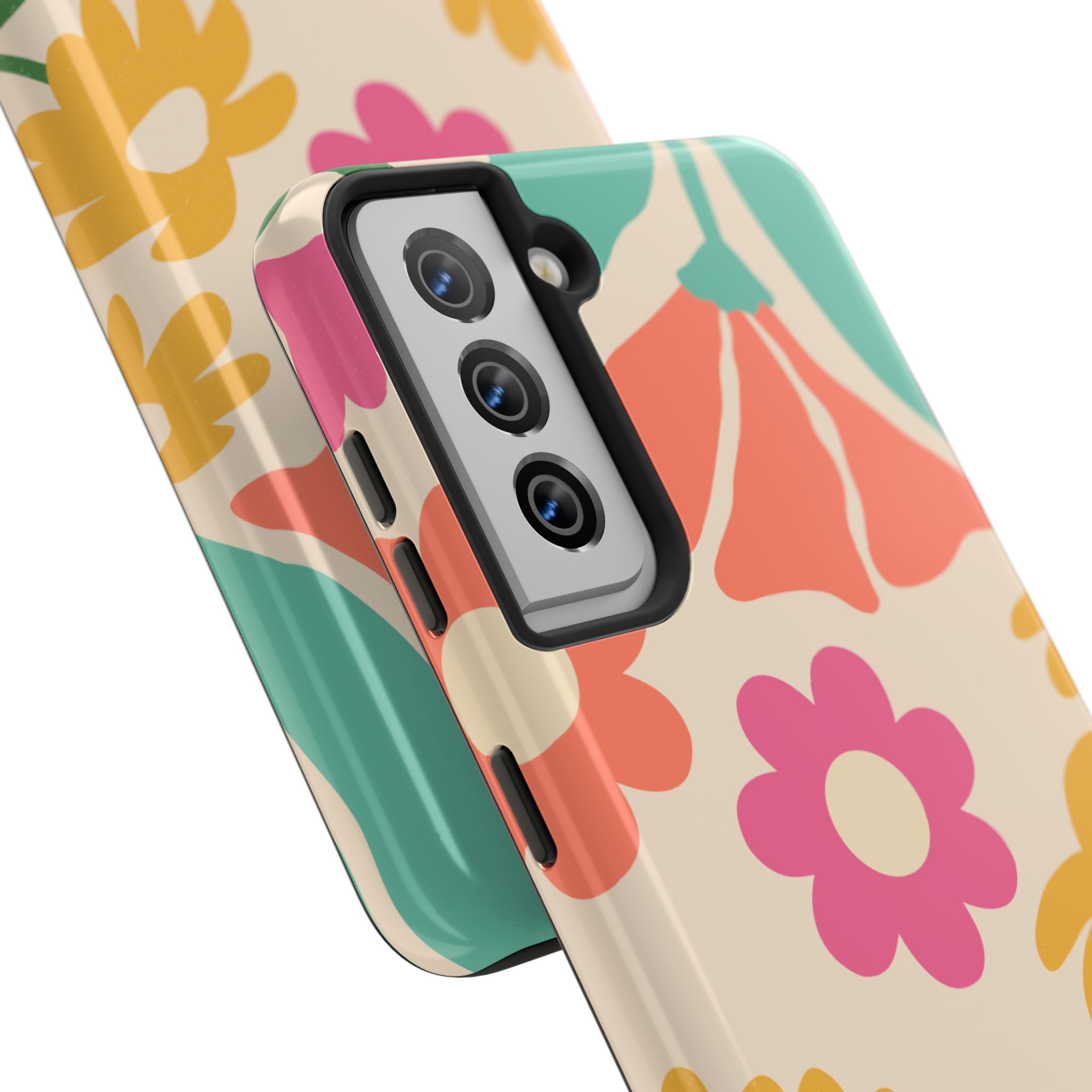 Yellow & Pink Vintage Flowers Phone Case