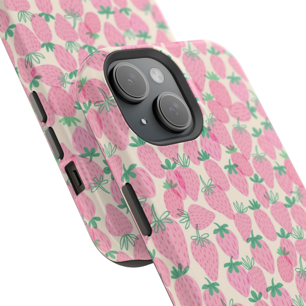 Pink Strawberry Phone Case- Magsafe