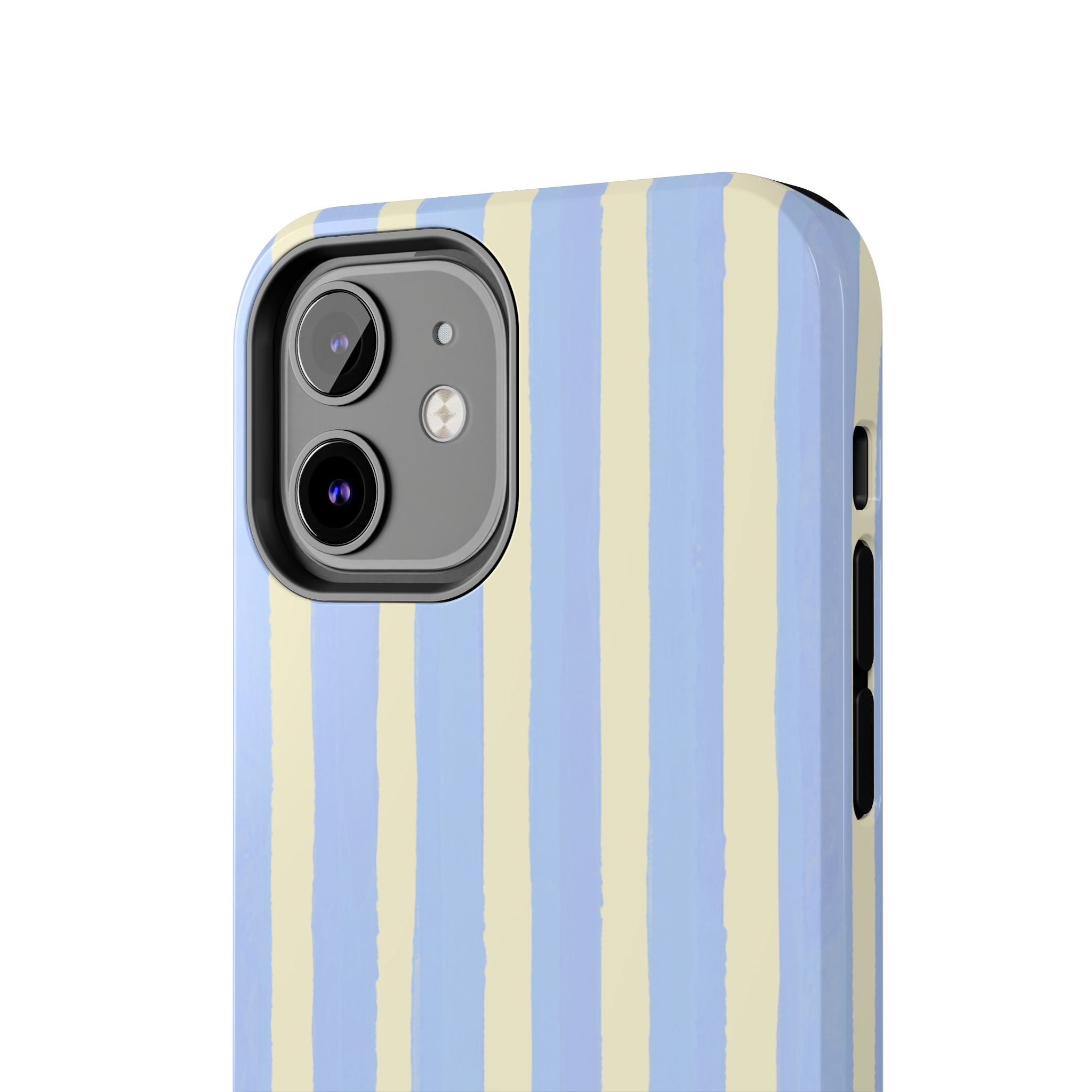 Pastel Blue & Cream Stripe Phone Case