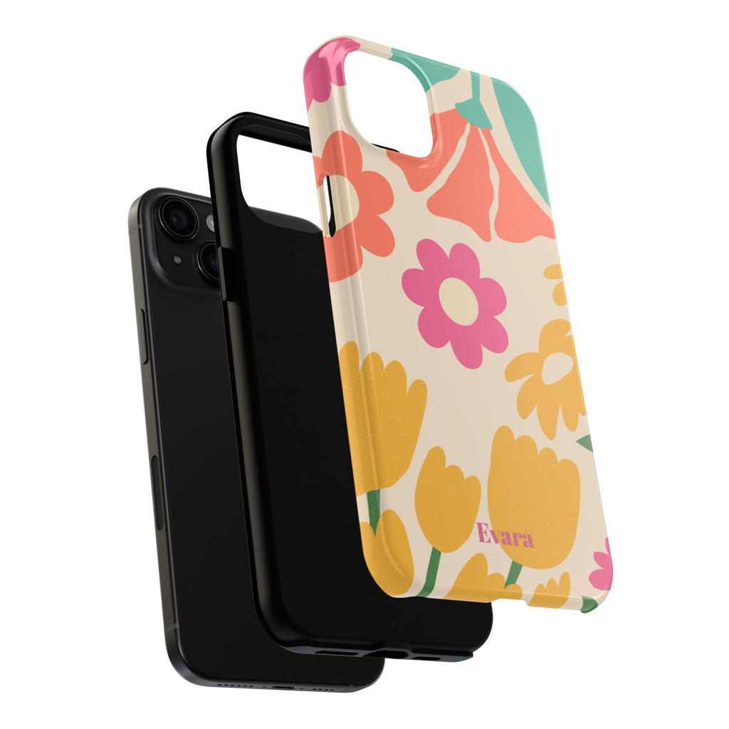 Yellow & Pink Vintage Flowers Phone Case