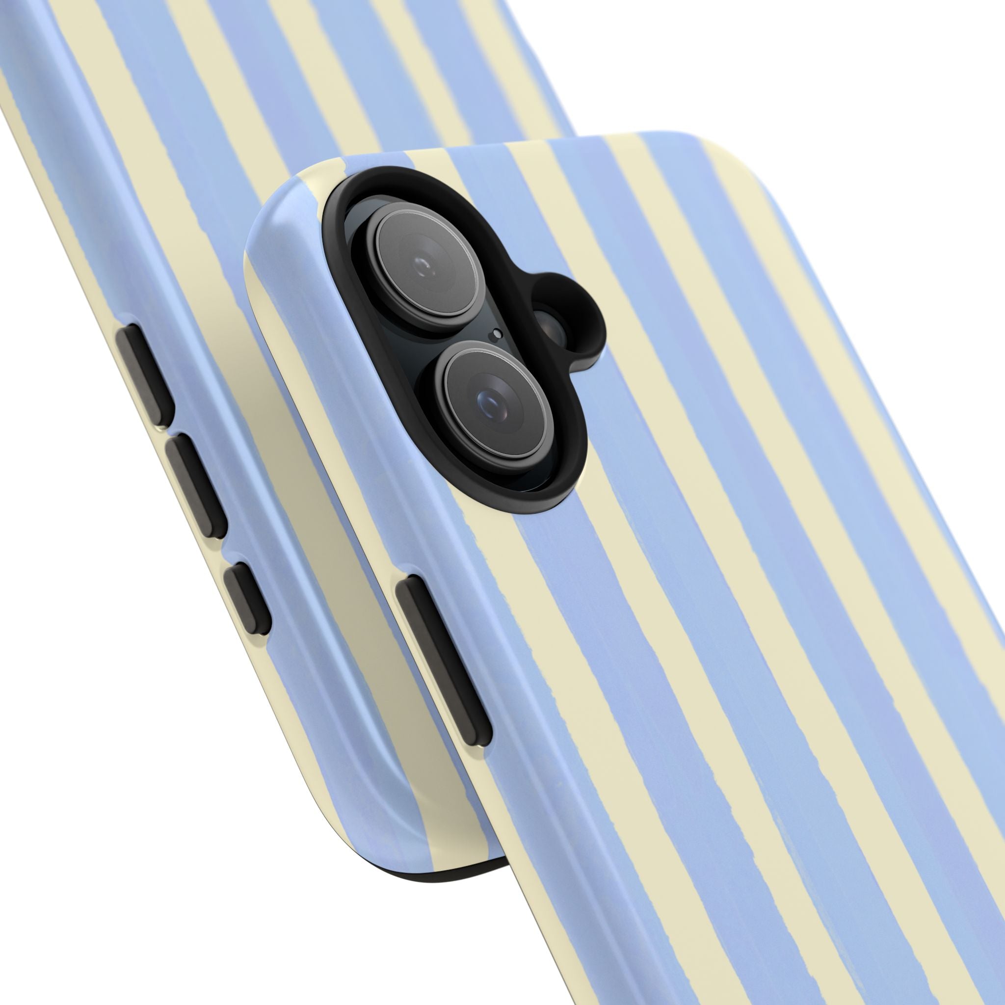 Pastel Blue & Cream Stripe Phone Case
