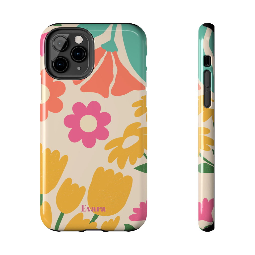 Yellow & Pink Vintage Flowers Phone Case