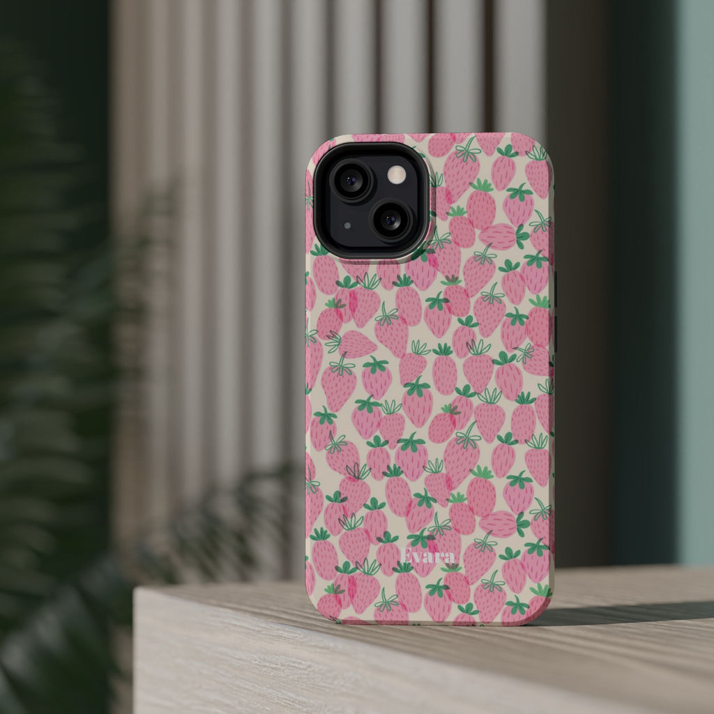 Pink Strawberry Phone Case- Magsafe