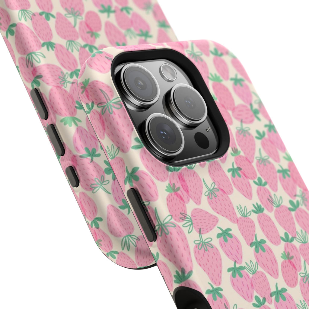 Pink Strawberry Phone Case- Magsafe