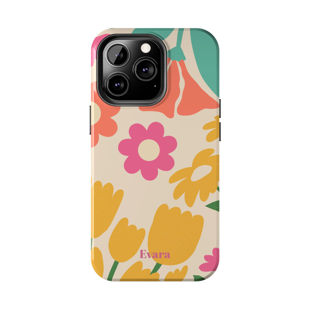 Yellow & Pink Vintage Flowers Phone Case