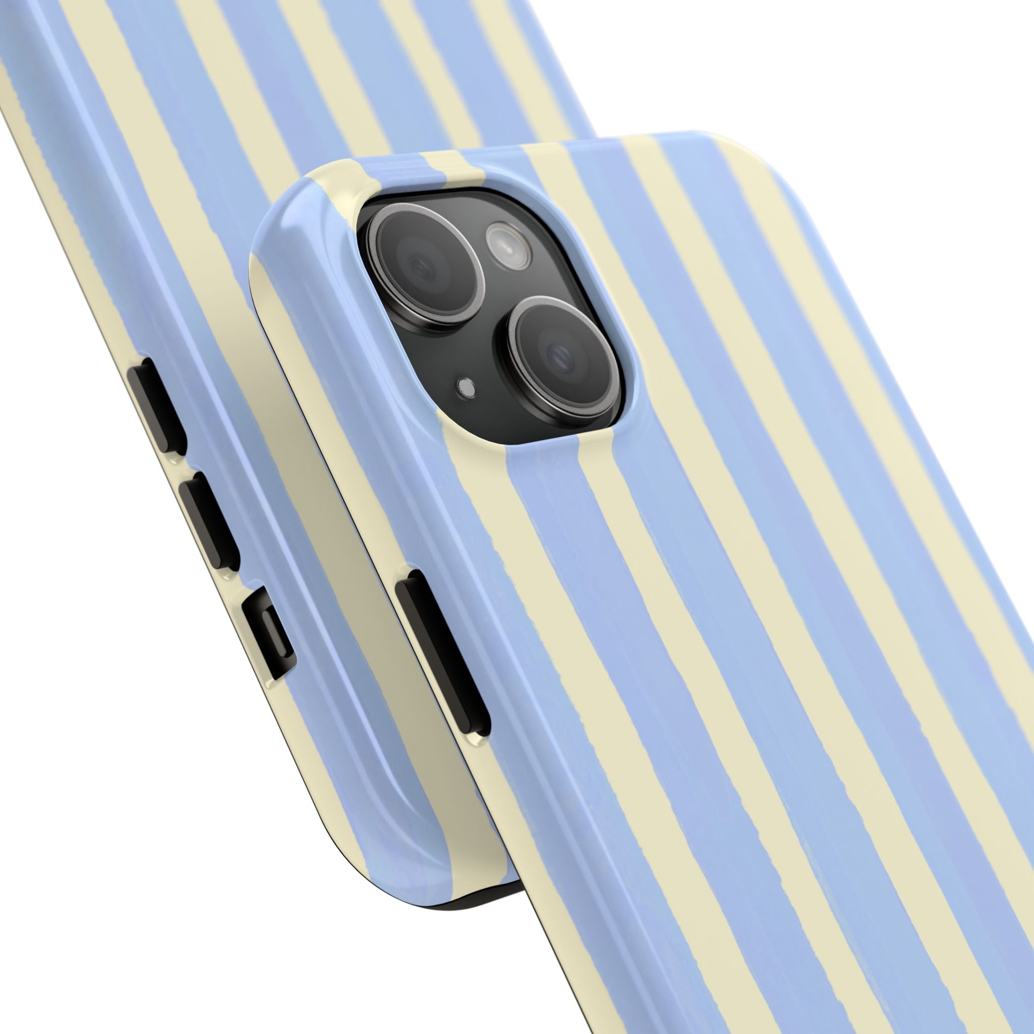 Pastel Blue & Cream Stripe Phone Case