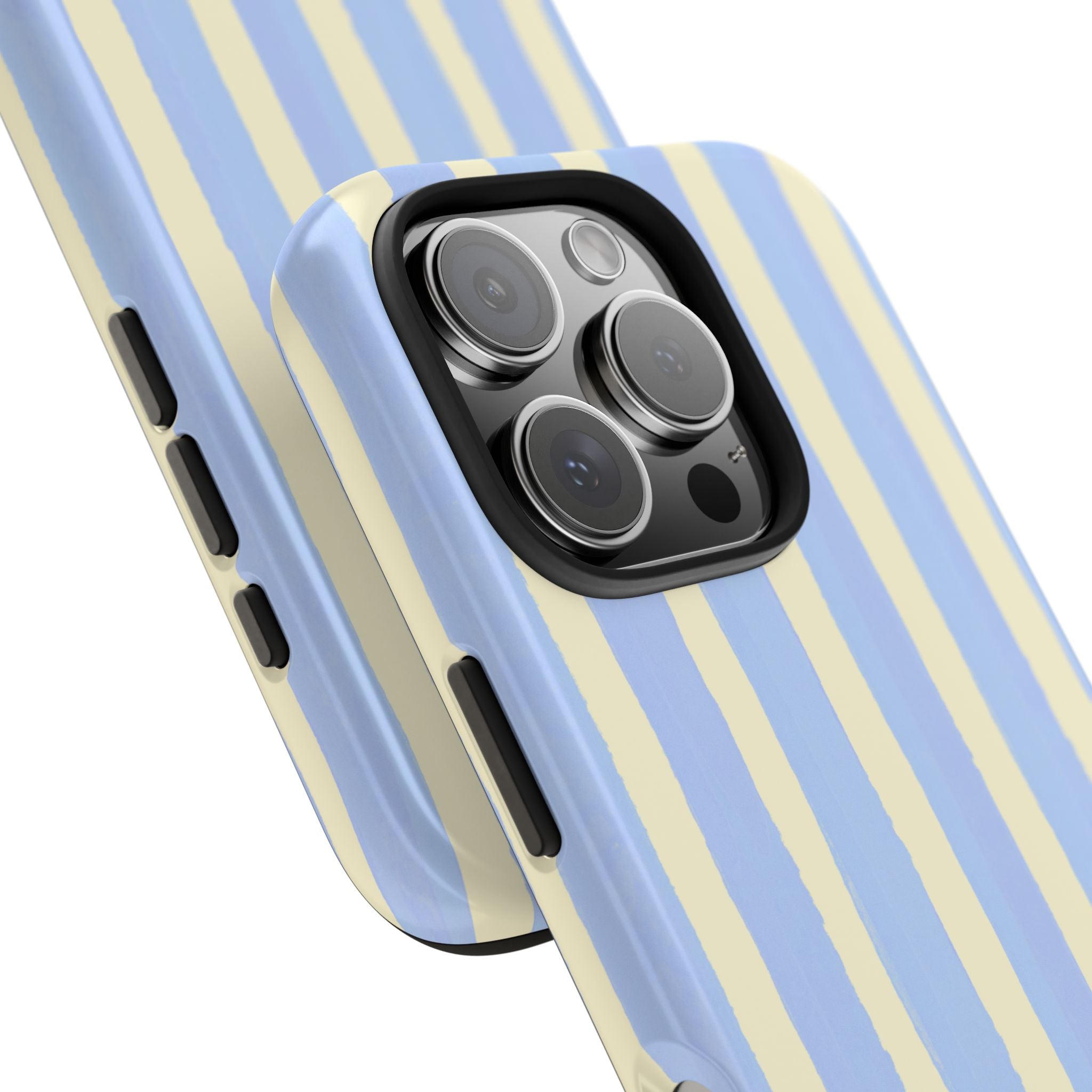 Pastel Blue & Cream Stripe Phone Case