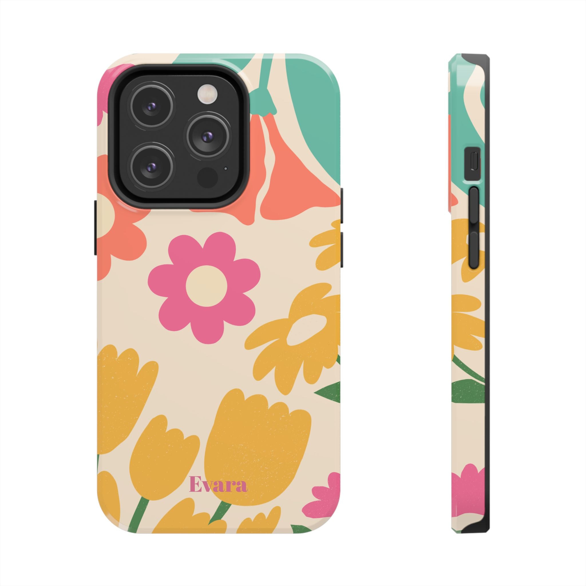 Yellow & Pink Vintage Flowers Phone Case