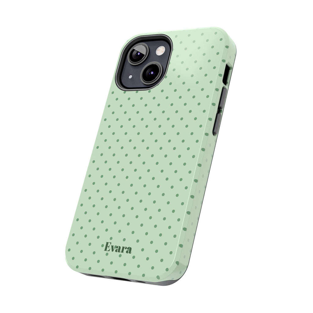 Mint Polka Dot Tough Phone Case — Protective Stylish Phone Cover