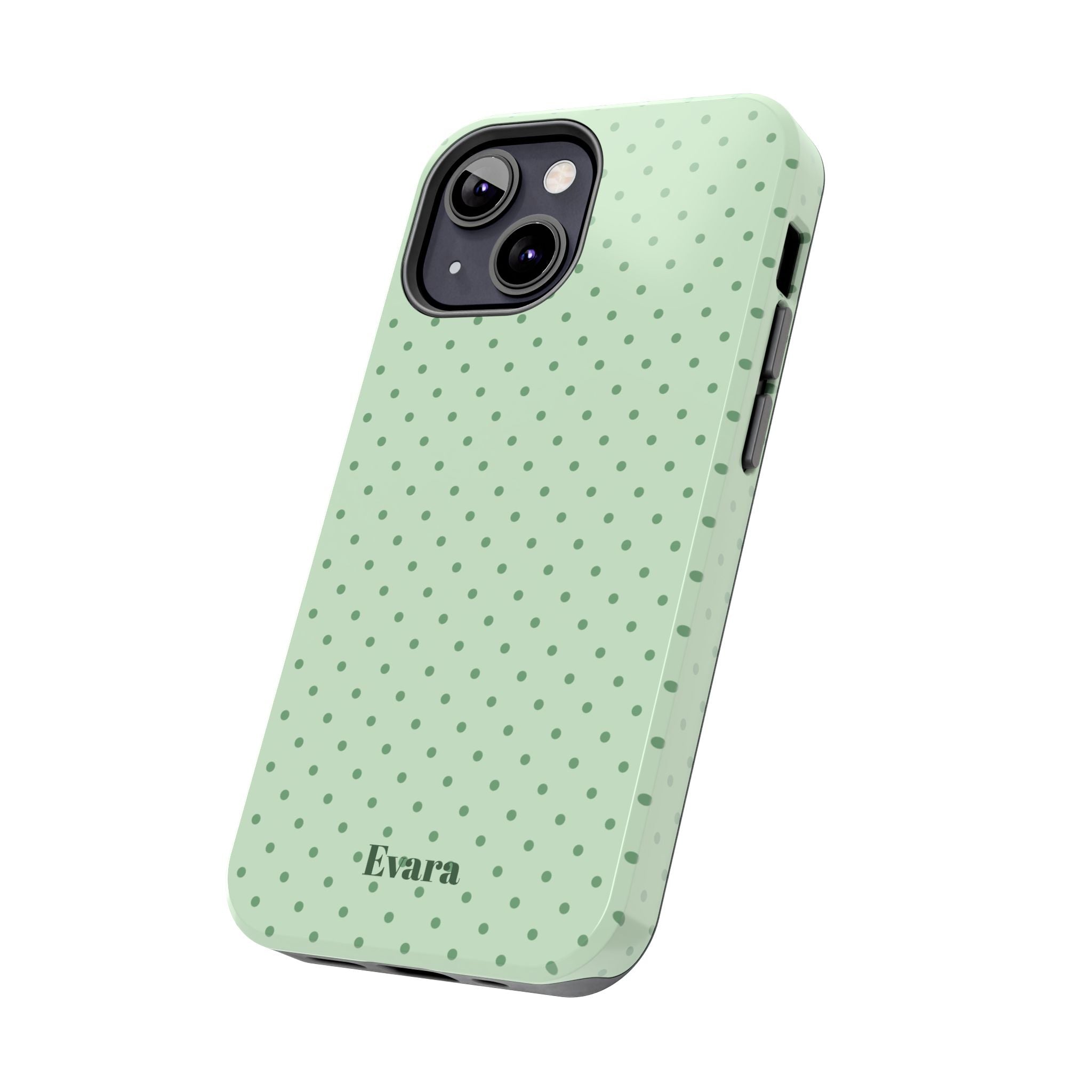 Mint Polka Dot Tough Phone Case — Protective Stylish Phone Cover