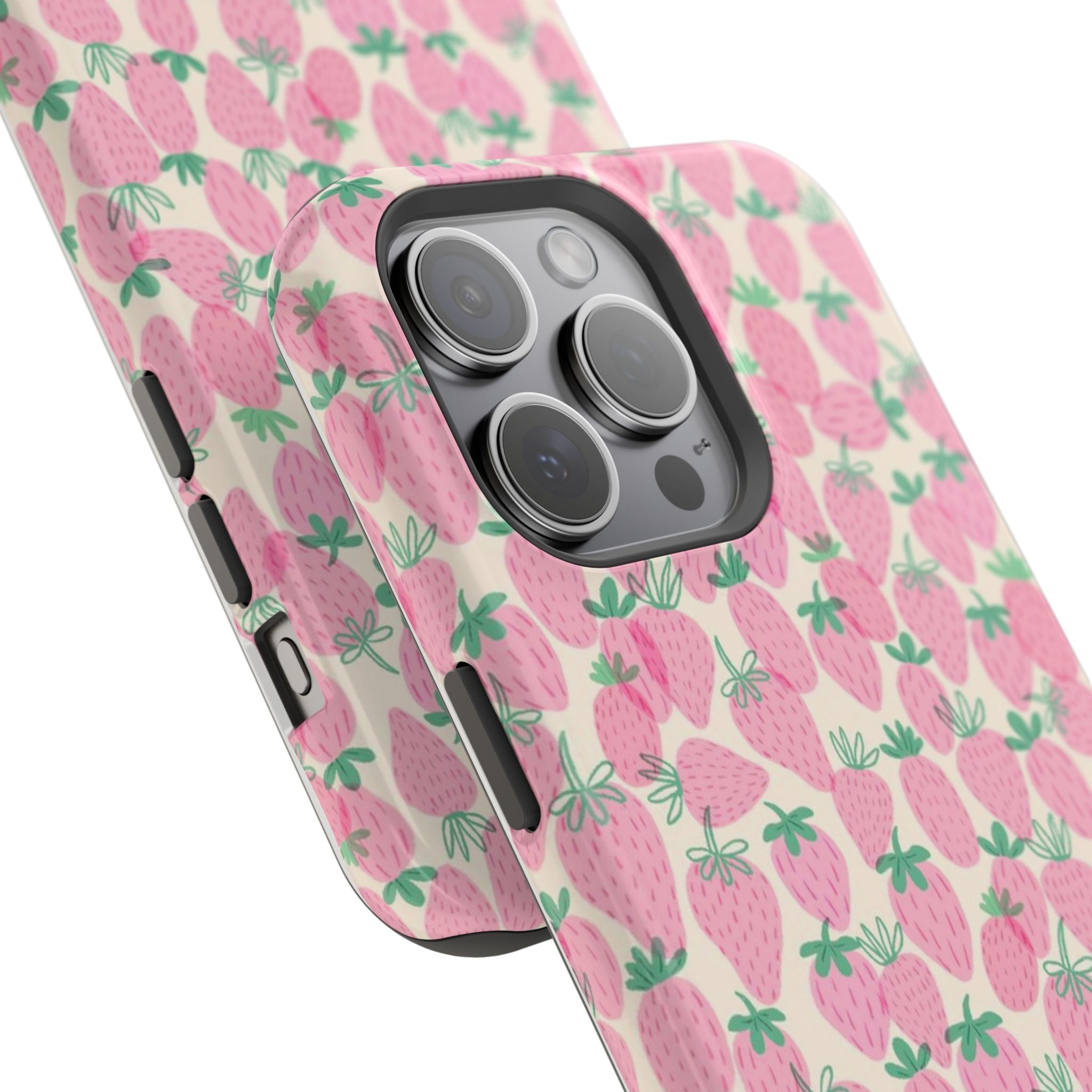 Pink Strawberry Phone Case- Magsafe