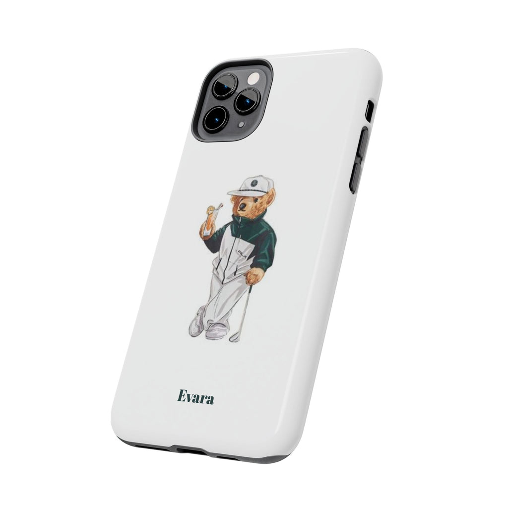 Tough Phone Case — Personalized Golf Bear Design
