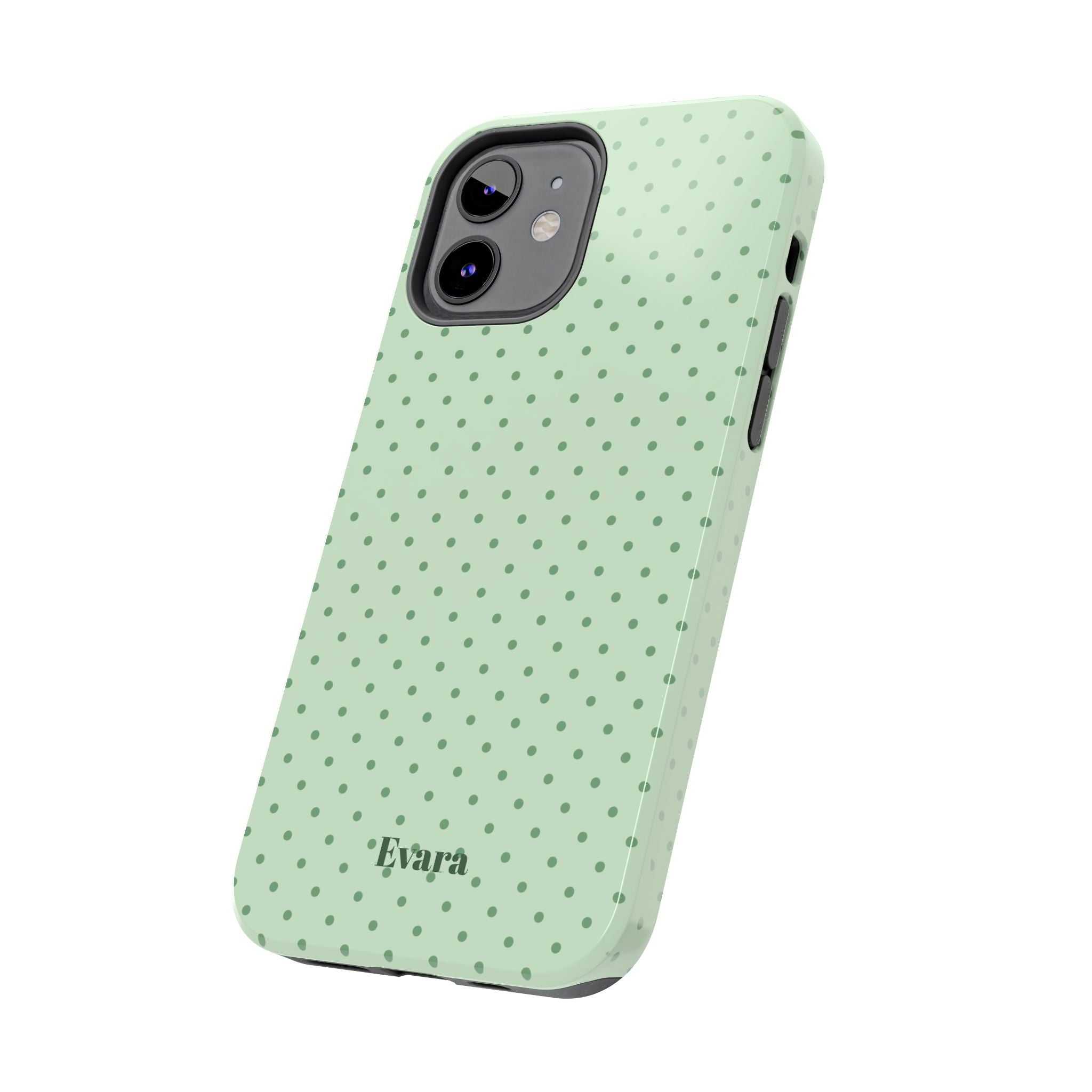 Mint Polka Dot Tough Phone Case — Protective Stylish Phone Cover