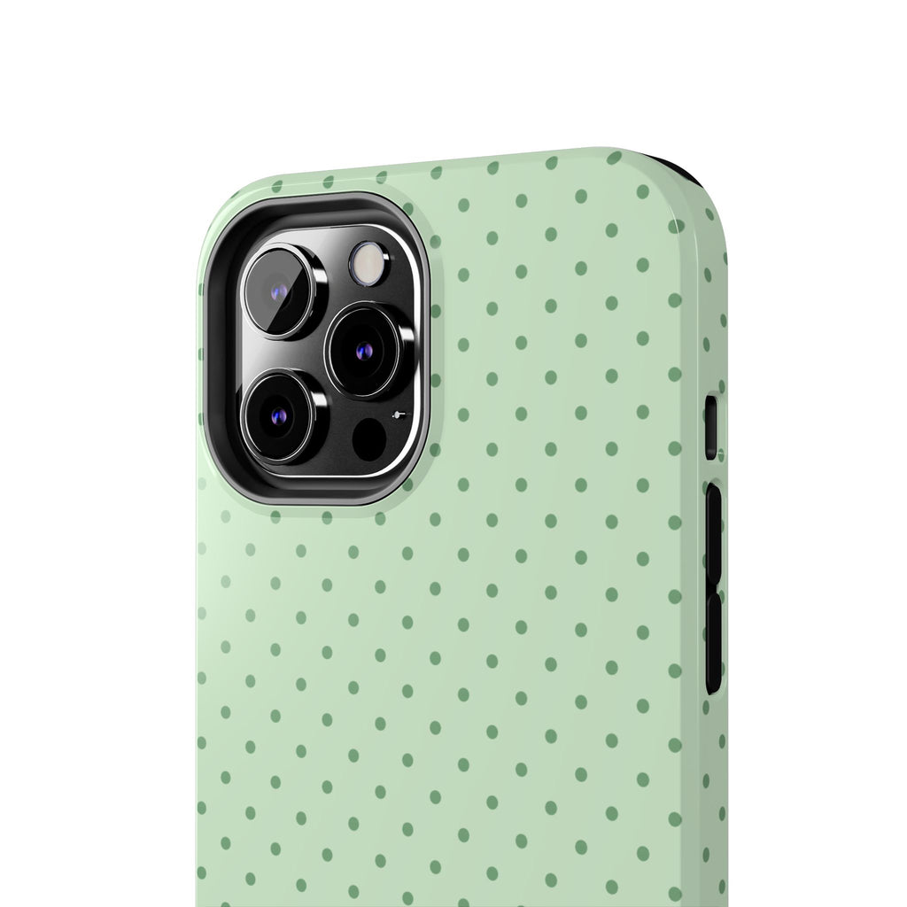 Mint Polka Dot Tough Phone Case — Protective Stylish Phone Cover