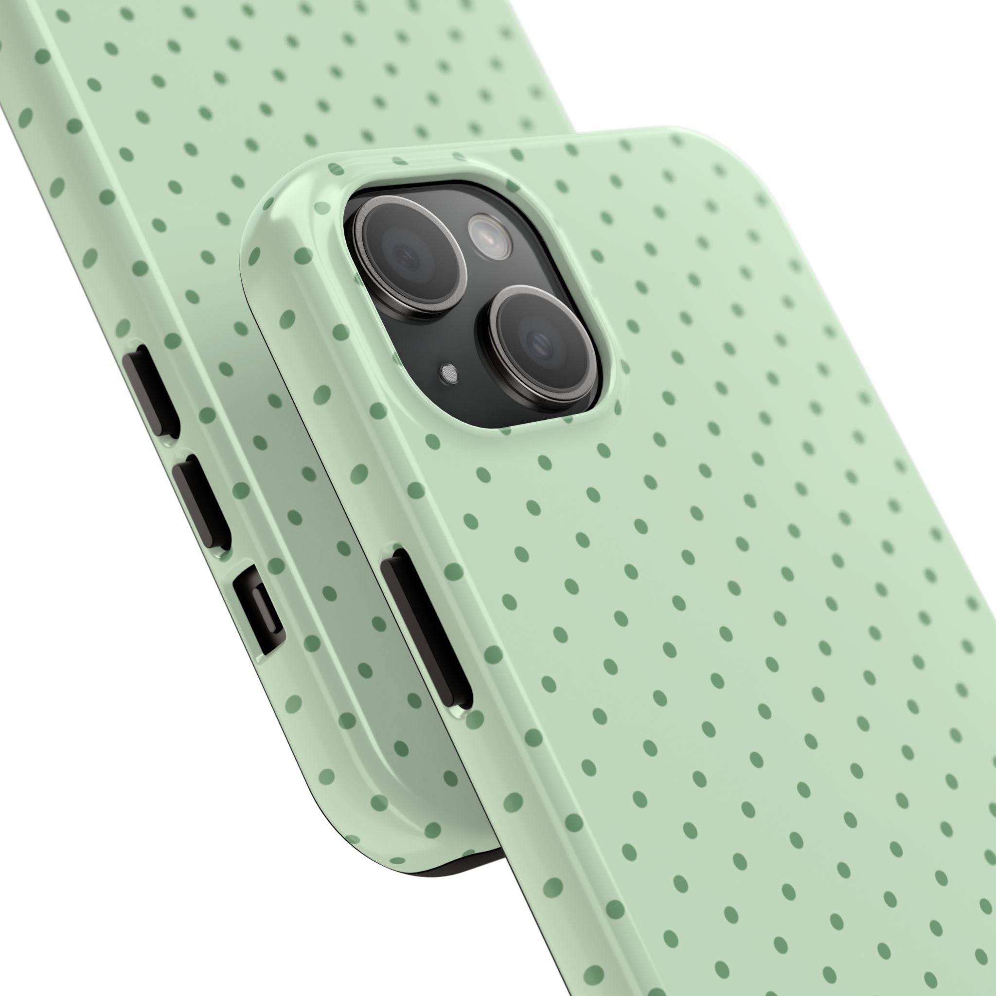 Mint Polka Dot Tough Phone Case — Protective Stylish Phone Cover