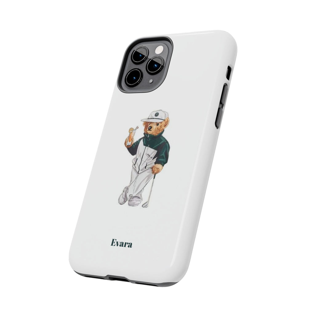 Tough Phone Case — Personalized Golf Bear Design
