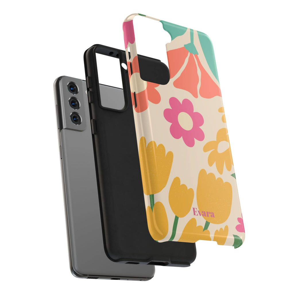 Yellow & Pink Vintage Flowers Phone Case
