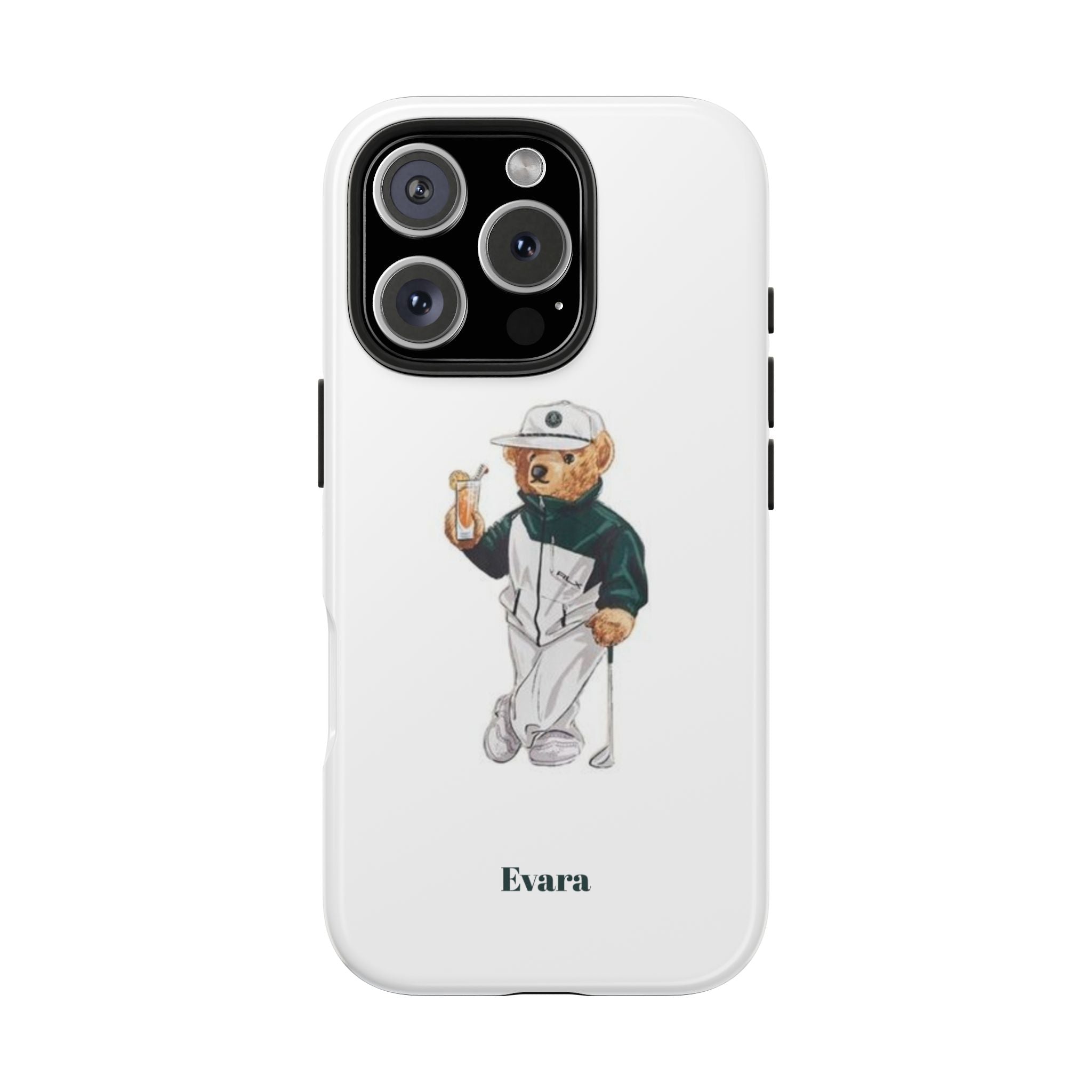 Tough Phone Case — Personalized Golf Bear Design