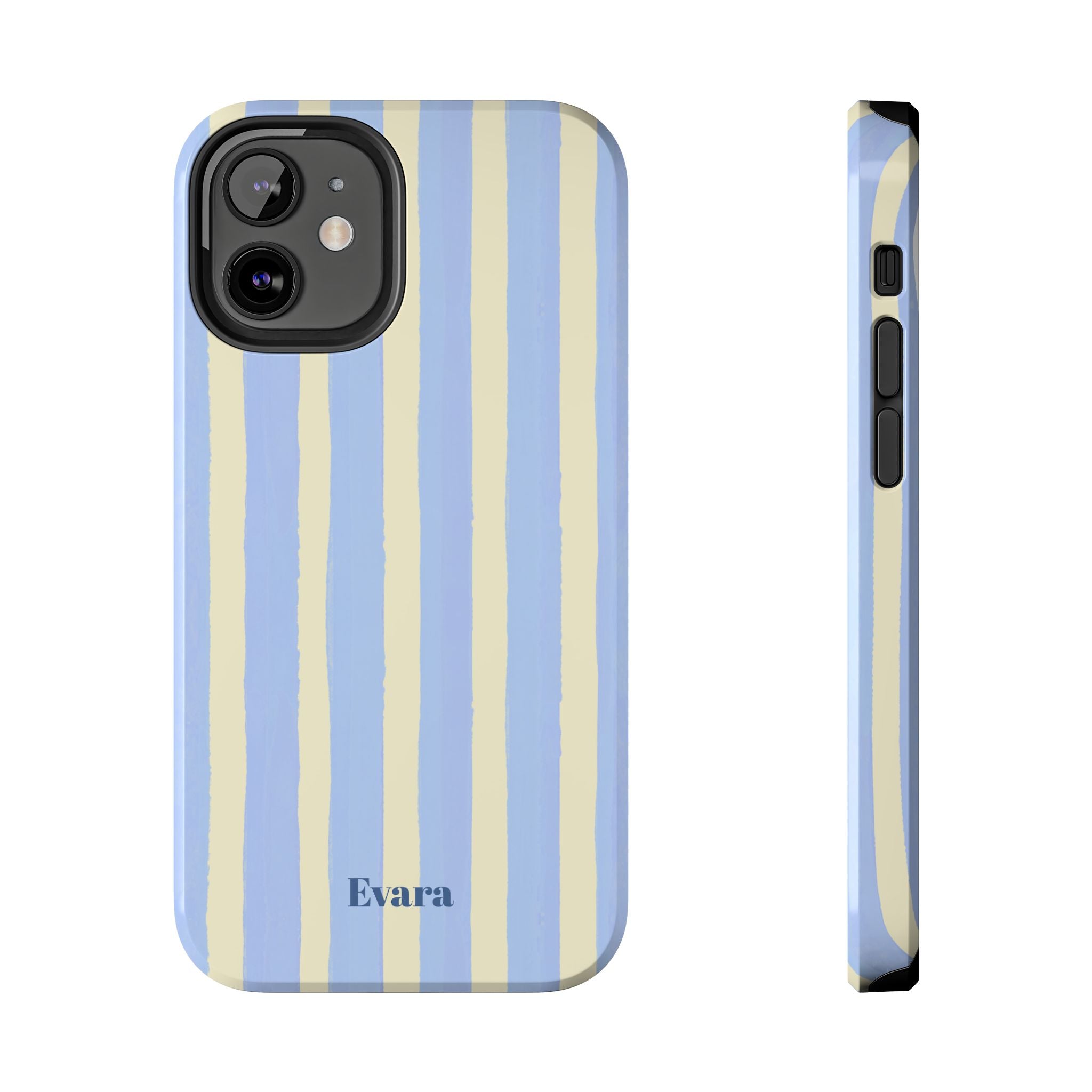 Pastel Blue & Cream Stripe Phone Case