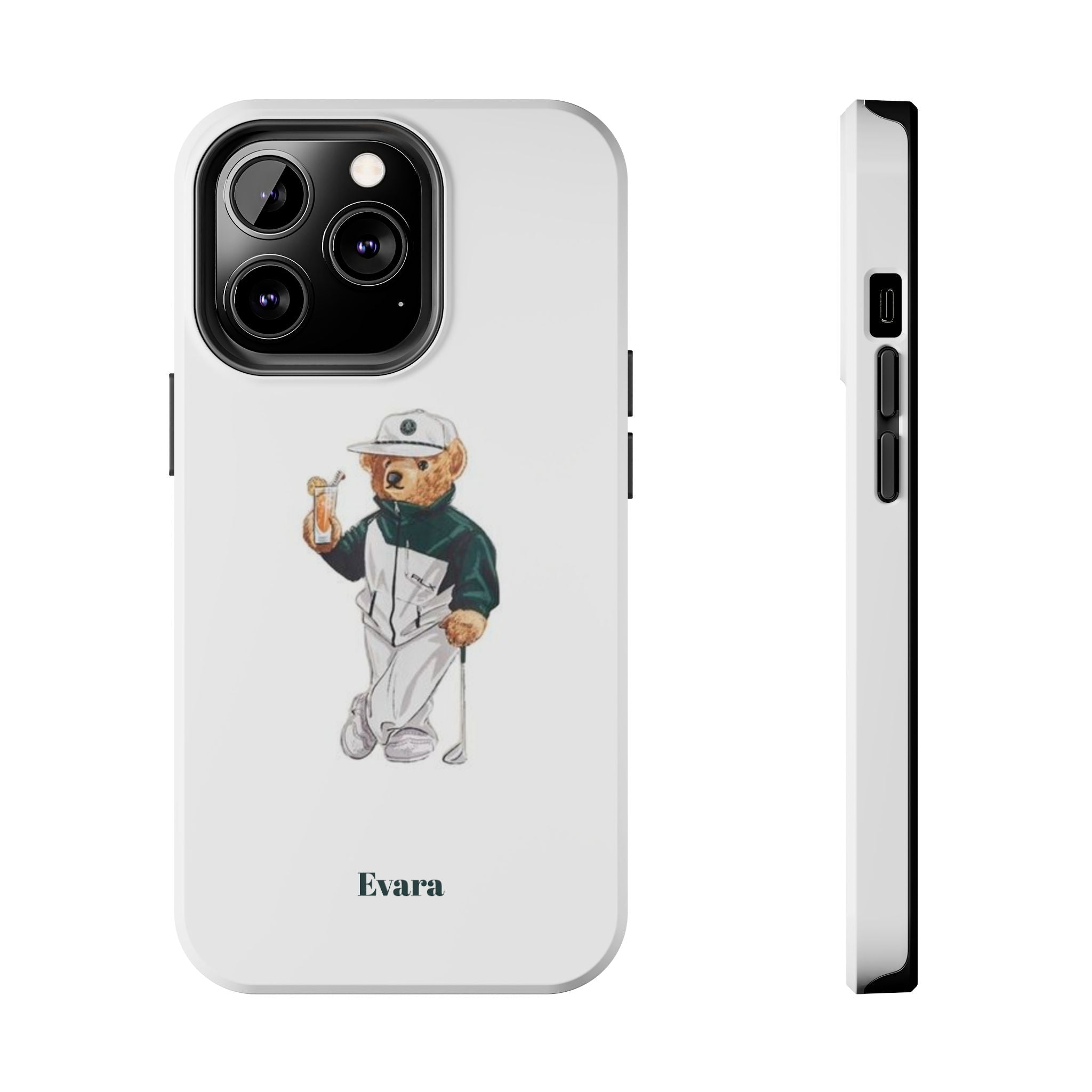 Tough Phone Case — Personalized Golf Bear Design